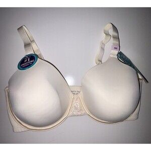 Vanity Fair Ivory Bra Womens 36D Beauty Back Underwire Full Coverage 76380 NEW